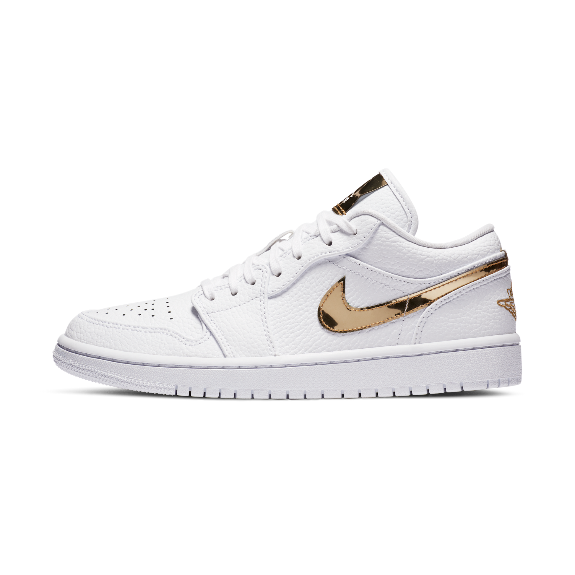 Jordan 1 Low White Metallic Gold (Women's)