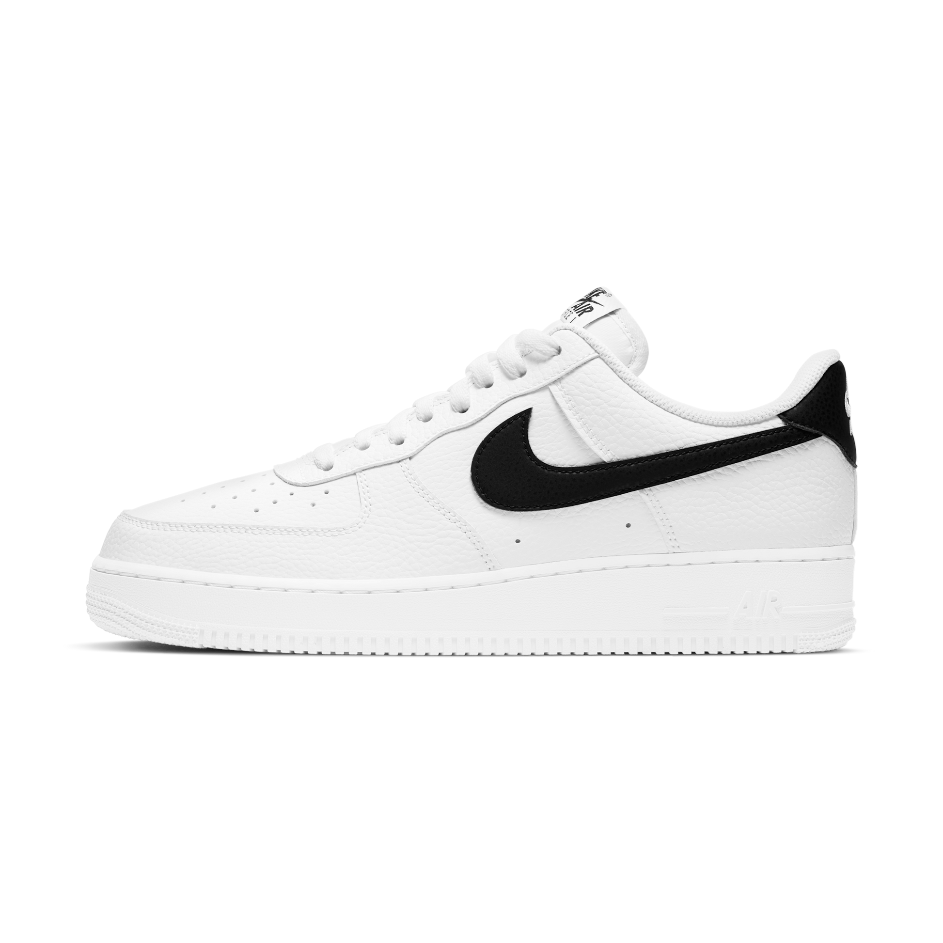 Nike Air Force 1 Low '07 White Black Pebbled Leather