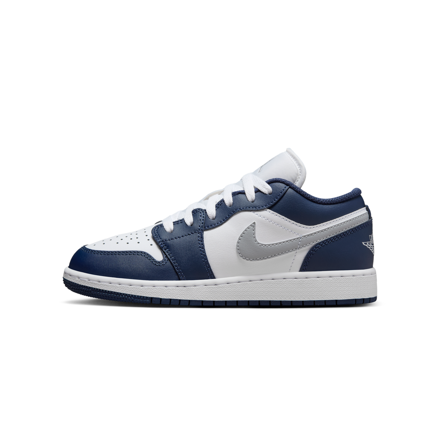 Jordan 1 Low Midnight Navy Wolf Grey (GS)