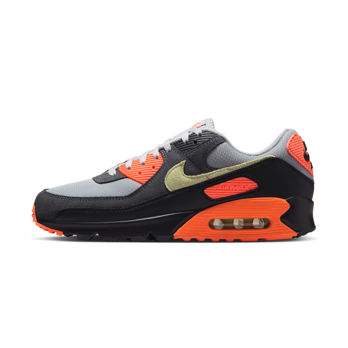 Nike Air Max 90 Light Smoke Grey Hyper Crimson Limelight