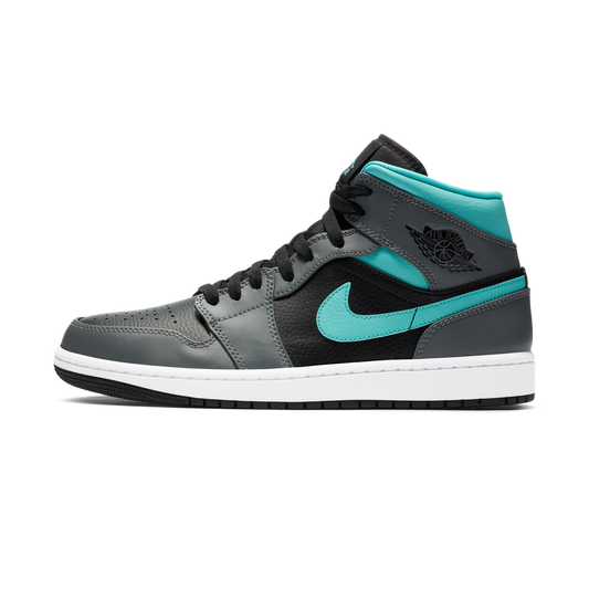 Jordan 1 Mid Grey Aqua