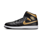Jordan 1 Mid Black Metallic Gold