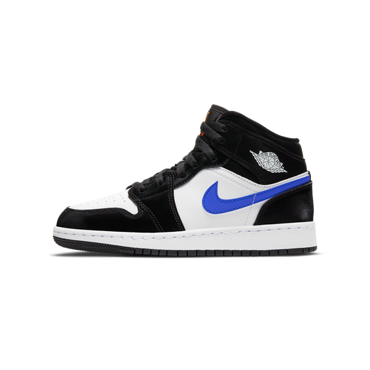 Jordan 1 Mid Black Racer Blue White (GS)
