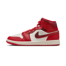 Jordan 1 Mid SE Red Cracked Leather (Women's)