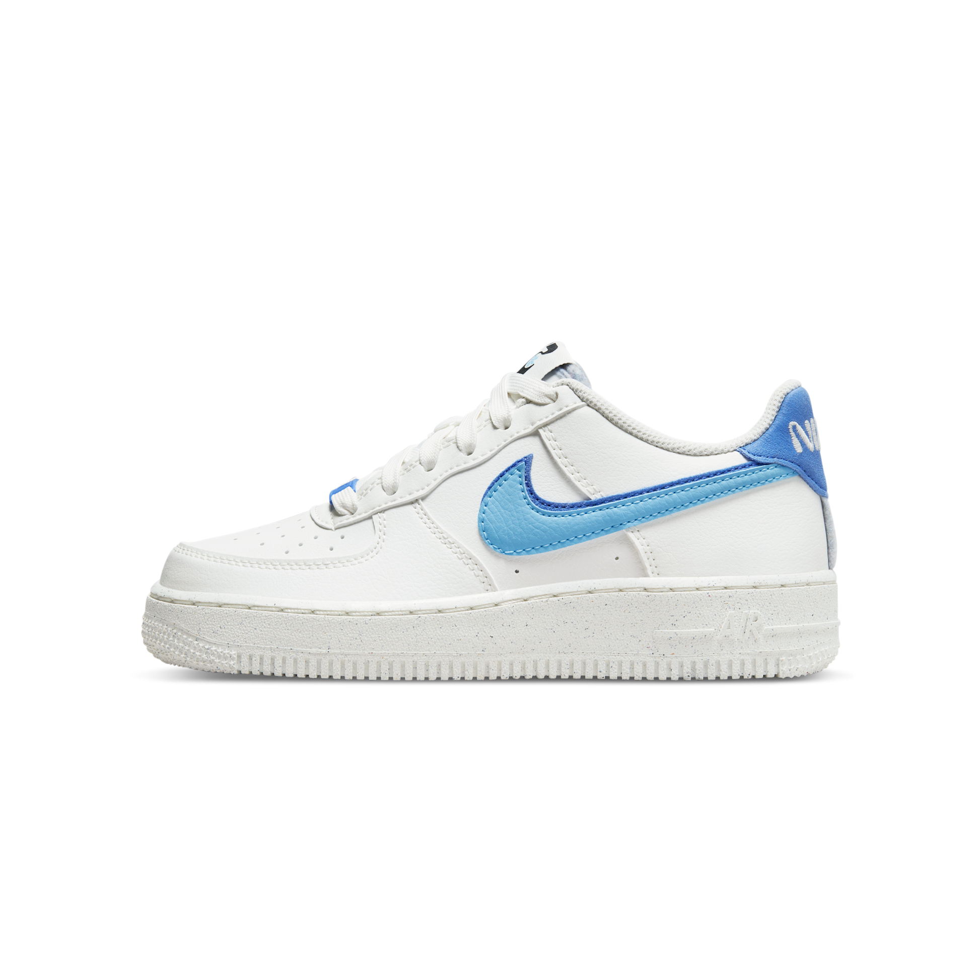 Nike Air Force 1 Low 82 Double Swoosh White Medium Blue (GS)
