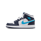 Jordan 1 Mid Obsidian Dark Powder Blue (GS)
