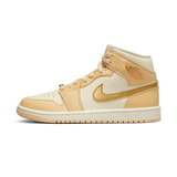 Jordan 1 Mid SE Pale Vanilla Metallic Gold (Women's)