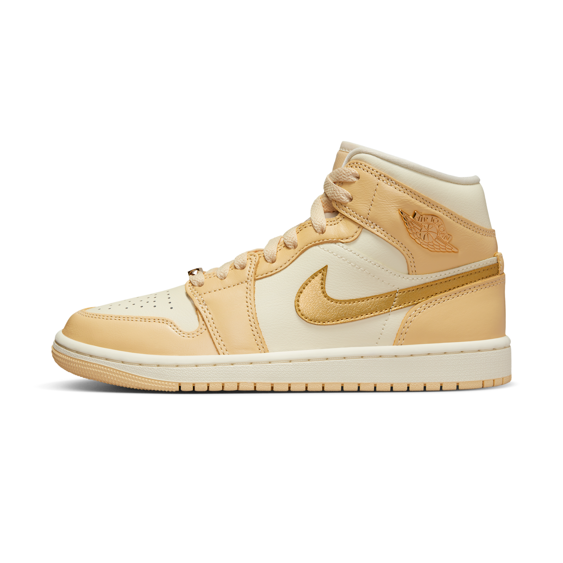 Jordan 1 Mid SE Pale Vanilla Metallic Gold (Women's)