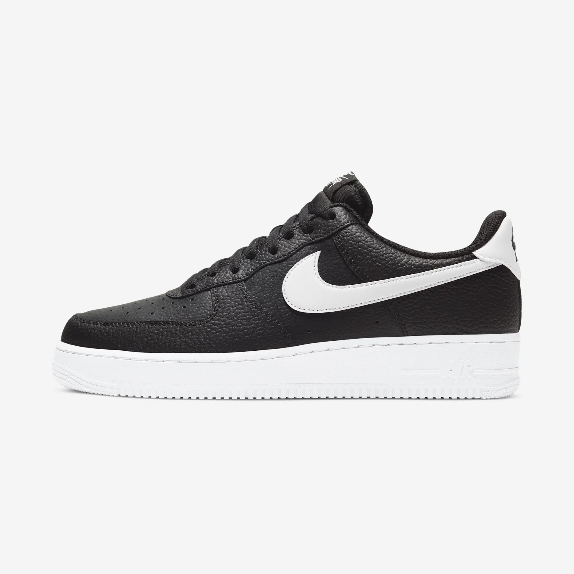 Nike Air Force 1 Low '07 Black White Pebbled Leather
