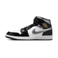 Jordan 1 Mid SE Patent Black White Metallic Silver Metallic Gold
