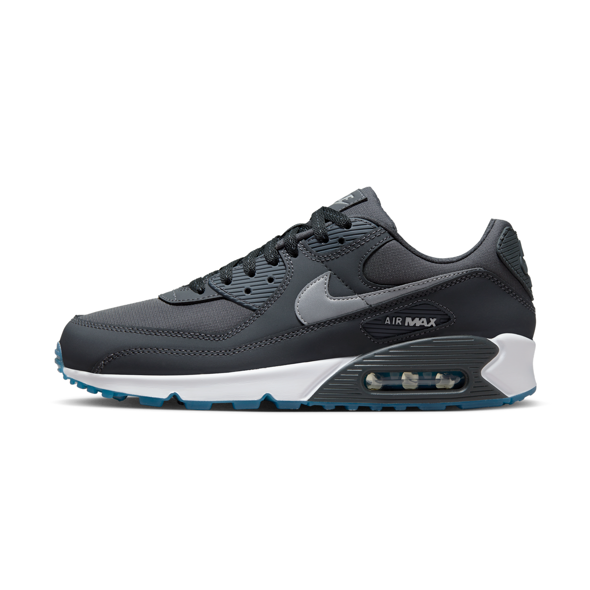 Nike Air Max 90 Reflective Swoosh Anthracite Industrial Blue