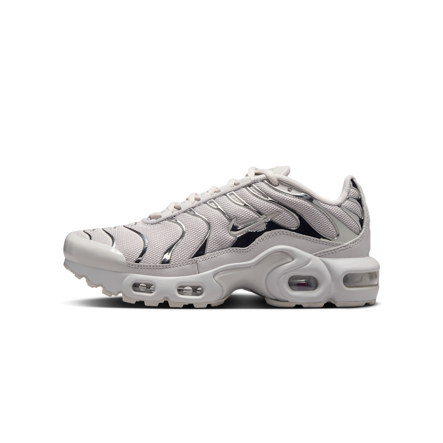 Nike Air Max Plus Light Iron Ore Gym Red Smoke Grey Metallic Silver (GS)