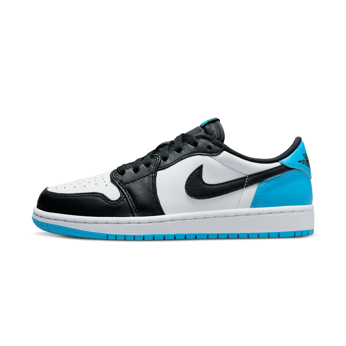 Jordan 1 Retro Low OG Black Dark Powder Blue (Women's)
