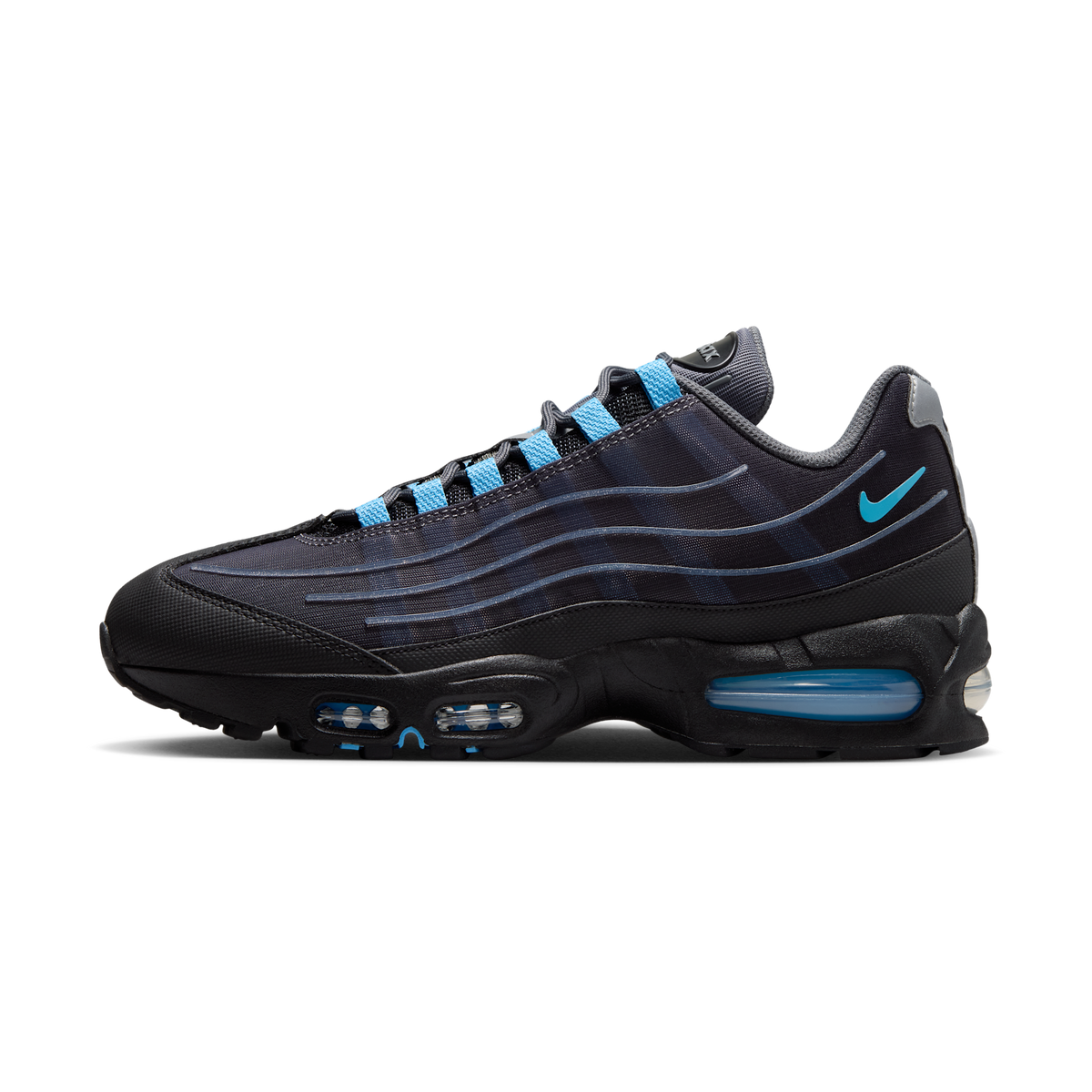 Nike Air Max 95 Big Bubble Tech Black University Blue