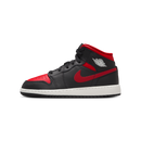 Jordan 1 Mid Black Summit White Varsity Red (GS)