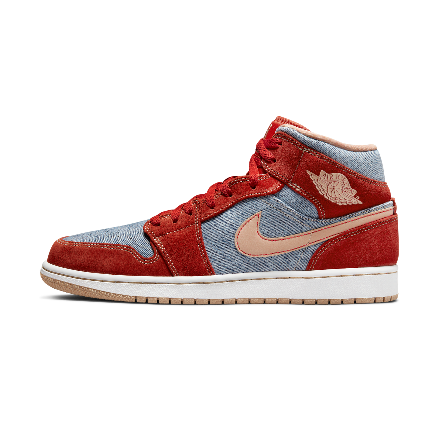 Jordan 1 Mid Denim Red