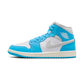 Jordan 1 Mid Dark Powder Blue White Sail Neutral Grey (Women's)