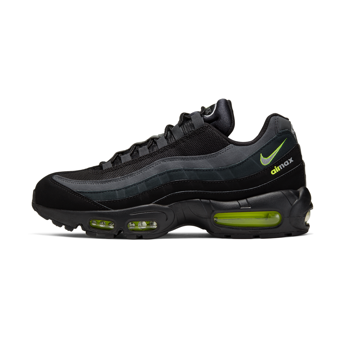 Nike Air Max 95 Retro Logo Black Grey Volt