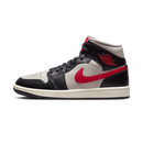 Jordan 1 Mid Black College Grey Gym Red (Women's)