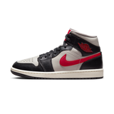 Jordan 1 Mid Black College Grey Gym Red (Women's)