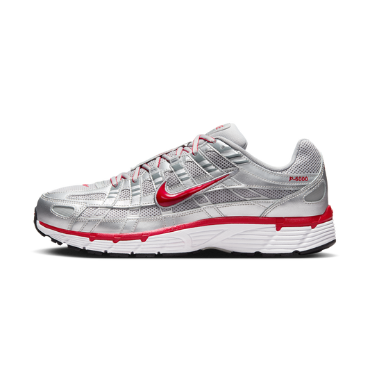 Nike P-6000 Metallic Silver Gym Red