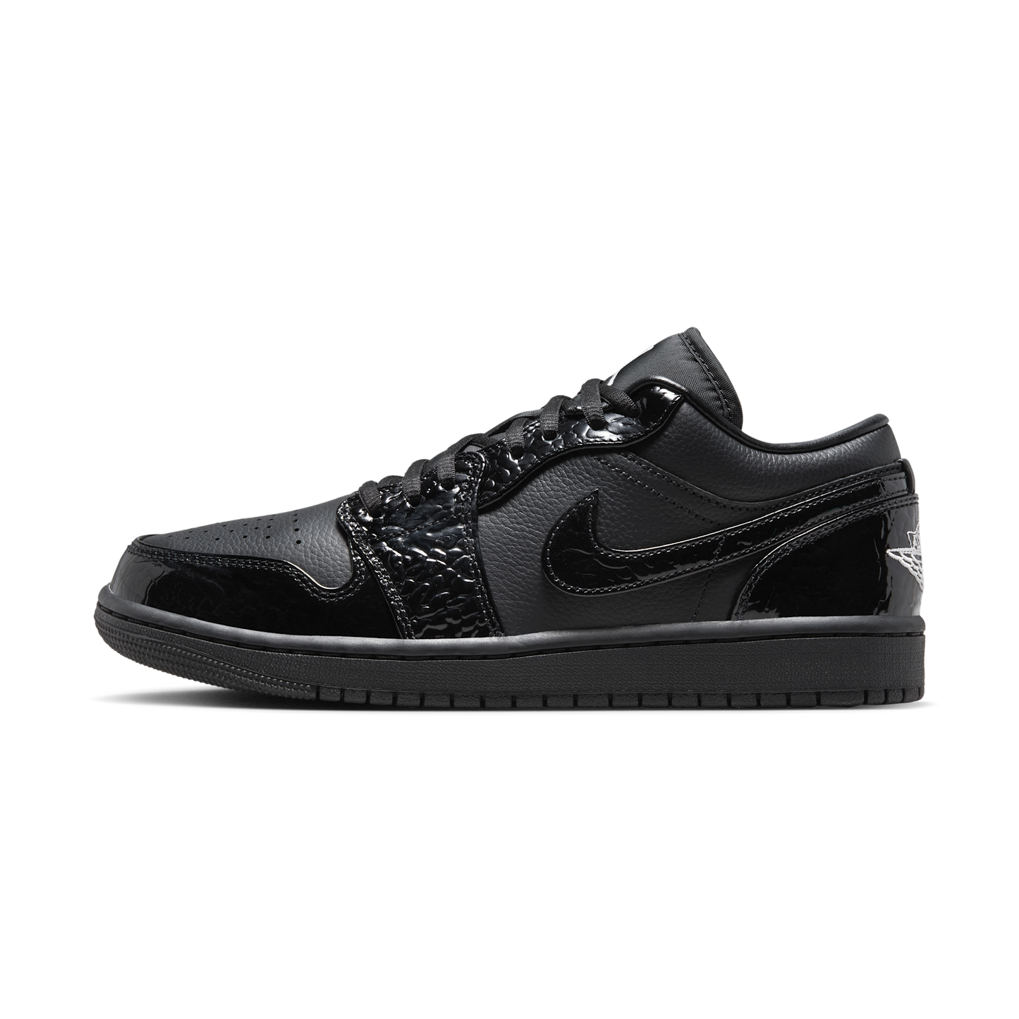 Jordan 1 Low SE Patent Elephant Black (Women's)