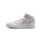 Jordan 1 Mid SE Distressed White Field Silver (GS)