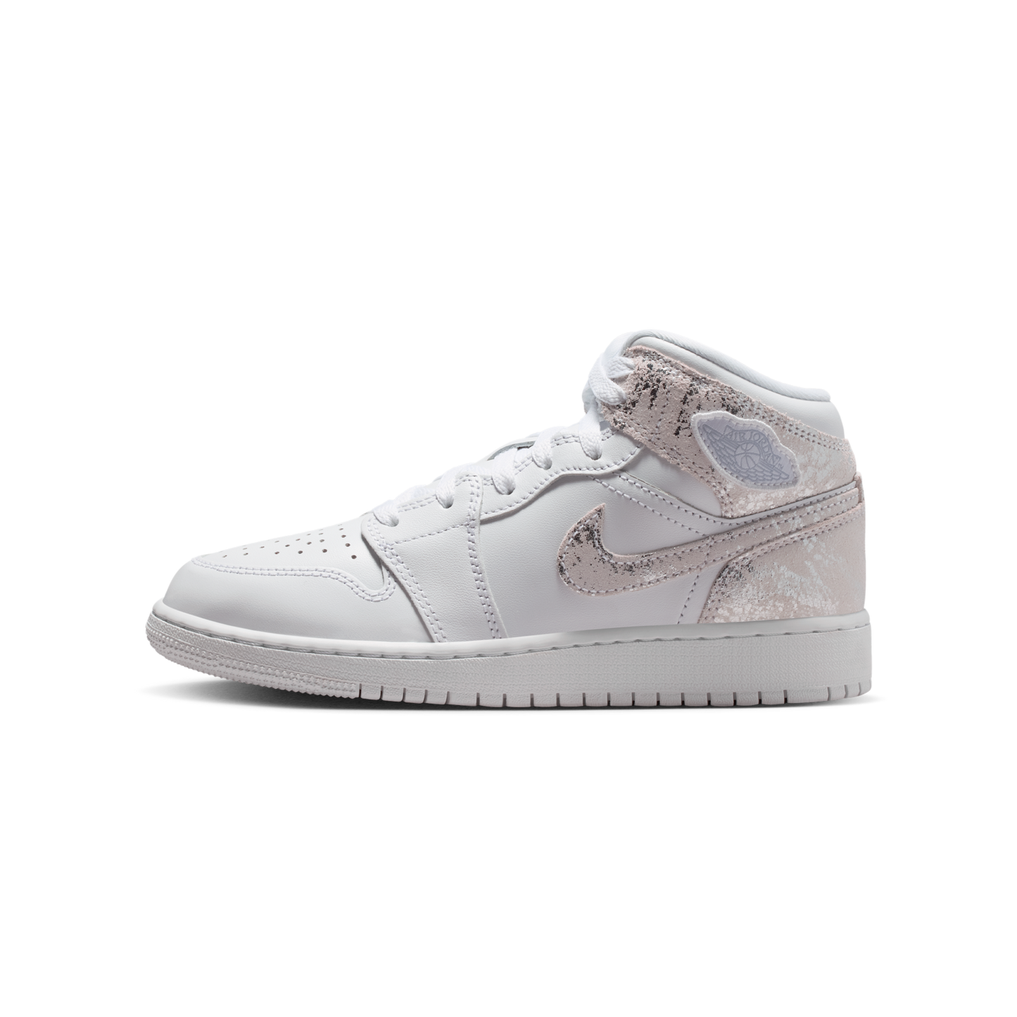 Jordan 1 Mid SE Distressed White Field Silver (GS)