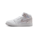 Jordan 1 Mid SE Distressed White Field Silver (GS)