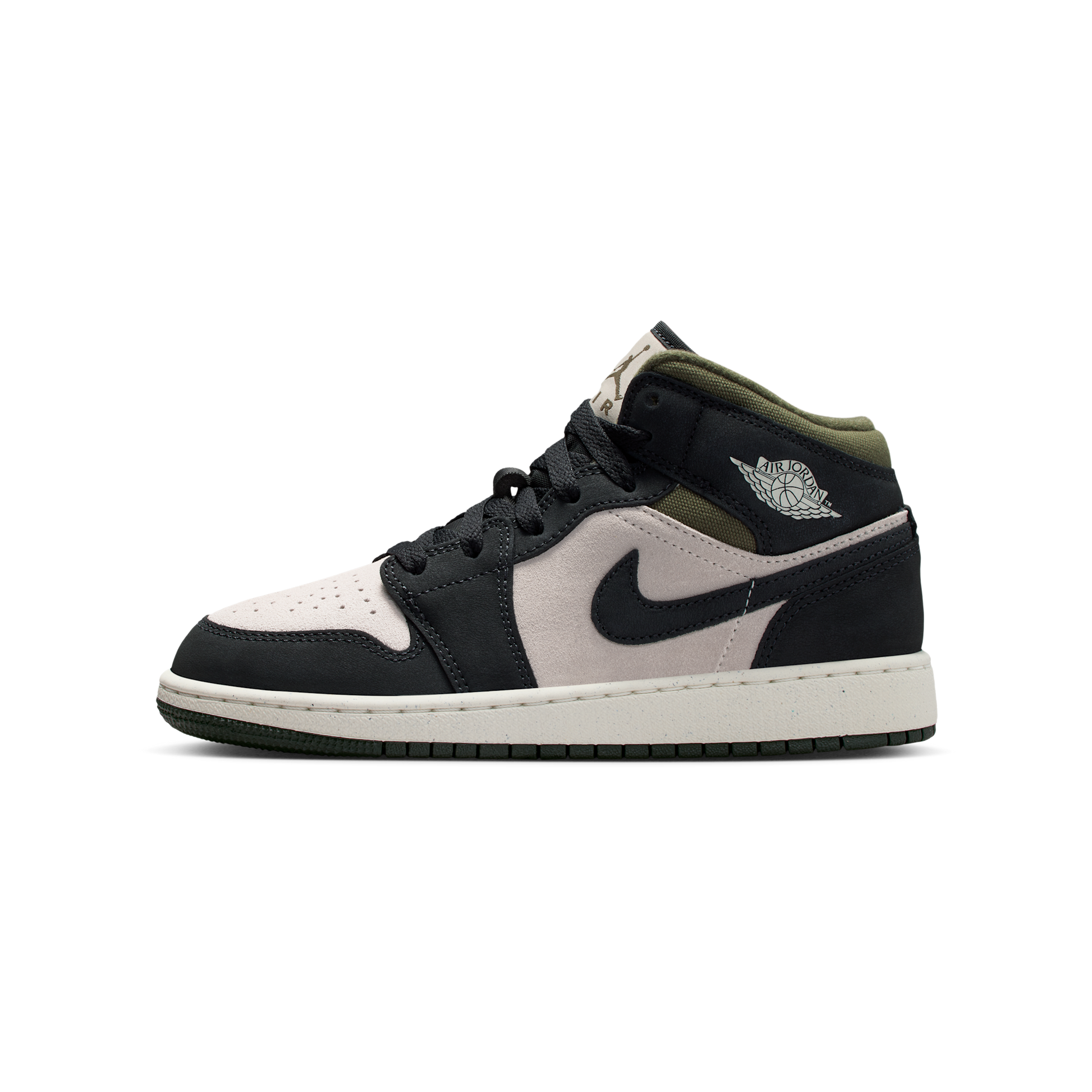 Jordan 1 Mid Off Noir Medium Olive (GS)