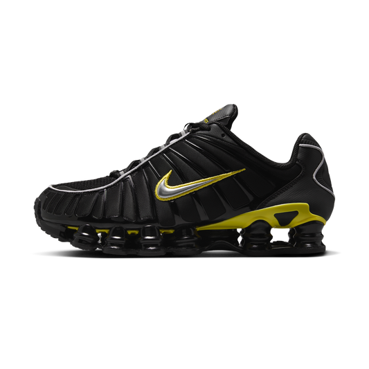 Nike Shox TL Black Dynamic Yellow Metallic Silver