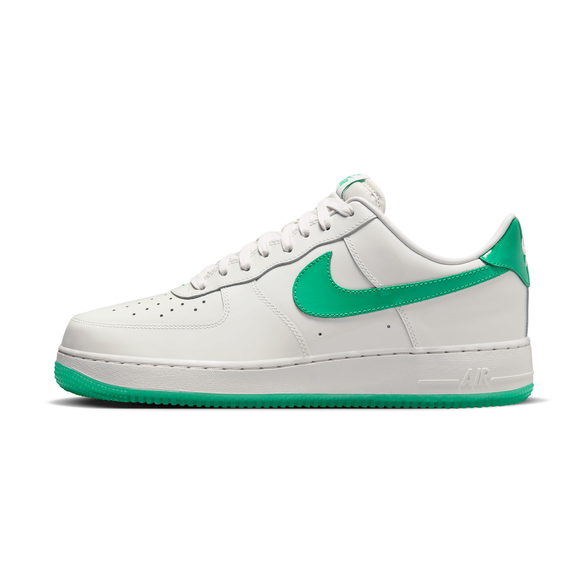 Nike Air Force 1 Low '07 Patent Platinum Tint Stadium Green