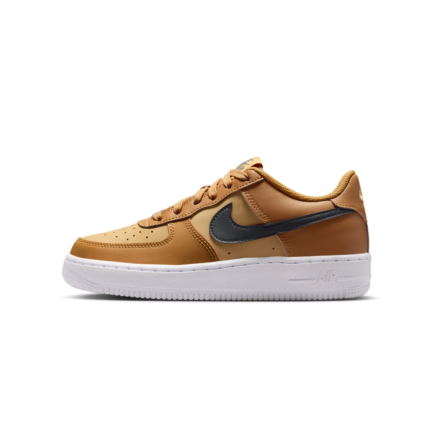 Nike Air Force 1 Low Wheat Club Gold White Anthracite (GS)