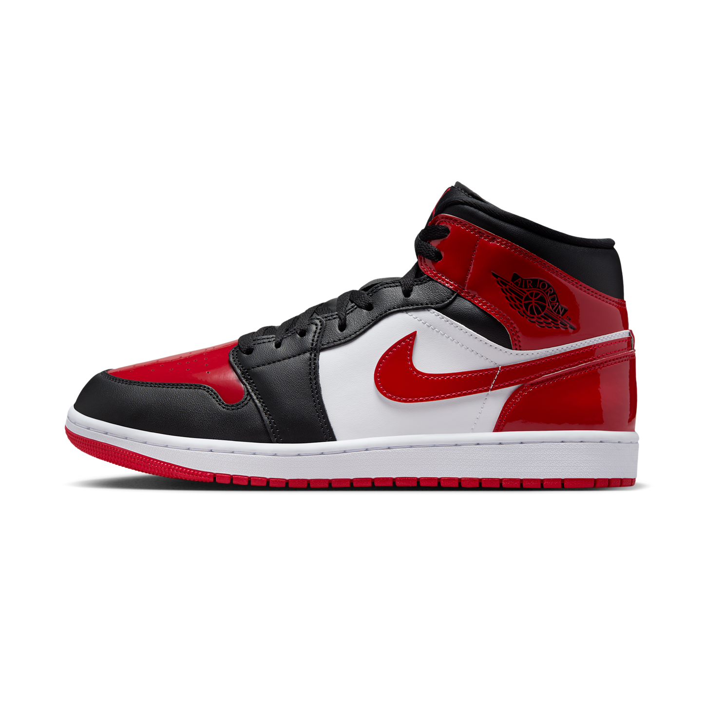 Jordan 1 Mid SE Patent Bred Toe