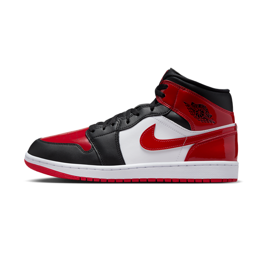 Jordan 1 Mid SE Patent Bred Toe