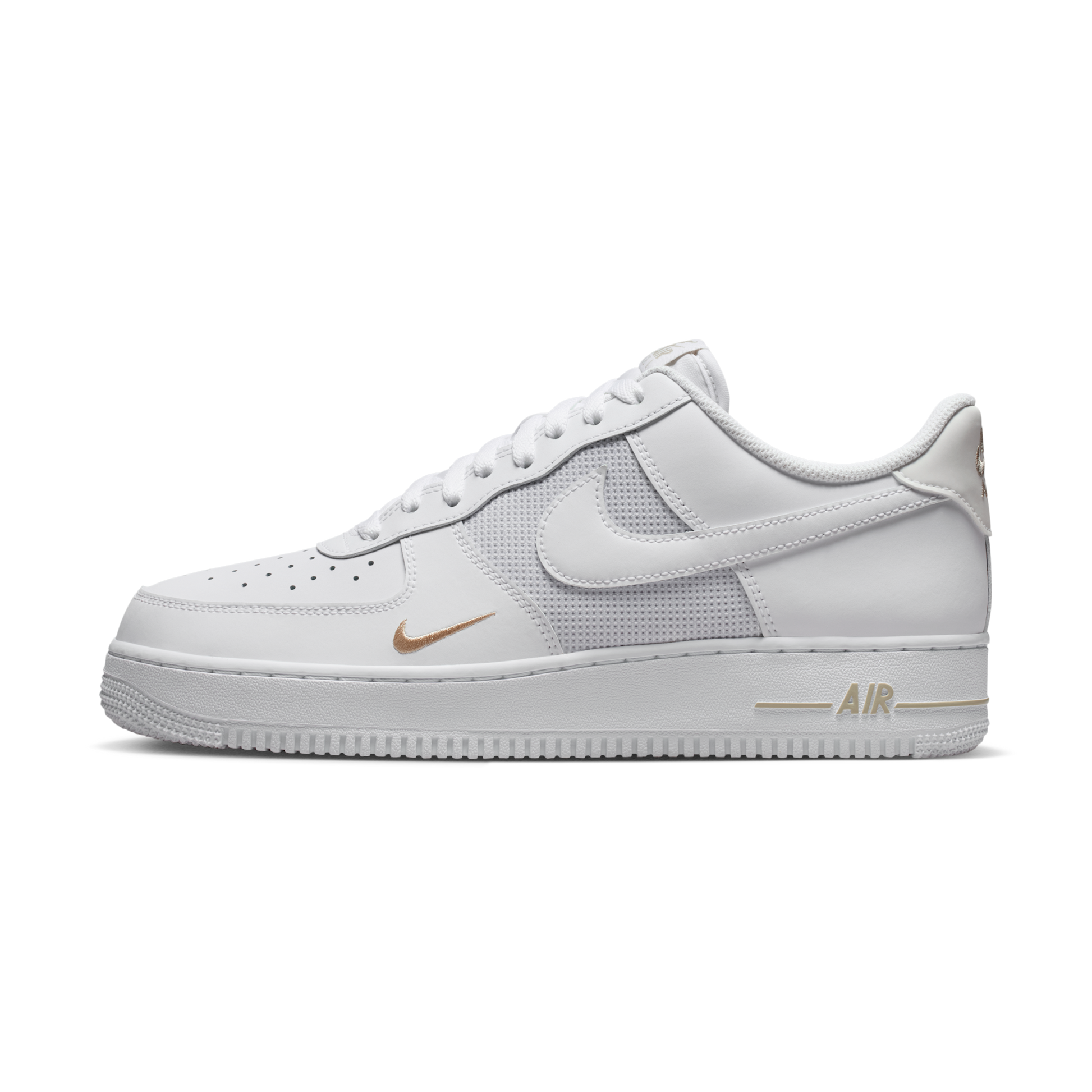 Nike Air Force 1 Low White Desert Khaki Mini Swoosh