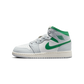 Jordan 1 Mid White Pure Platinum Pine Green