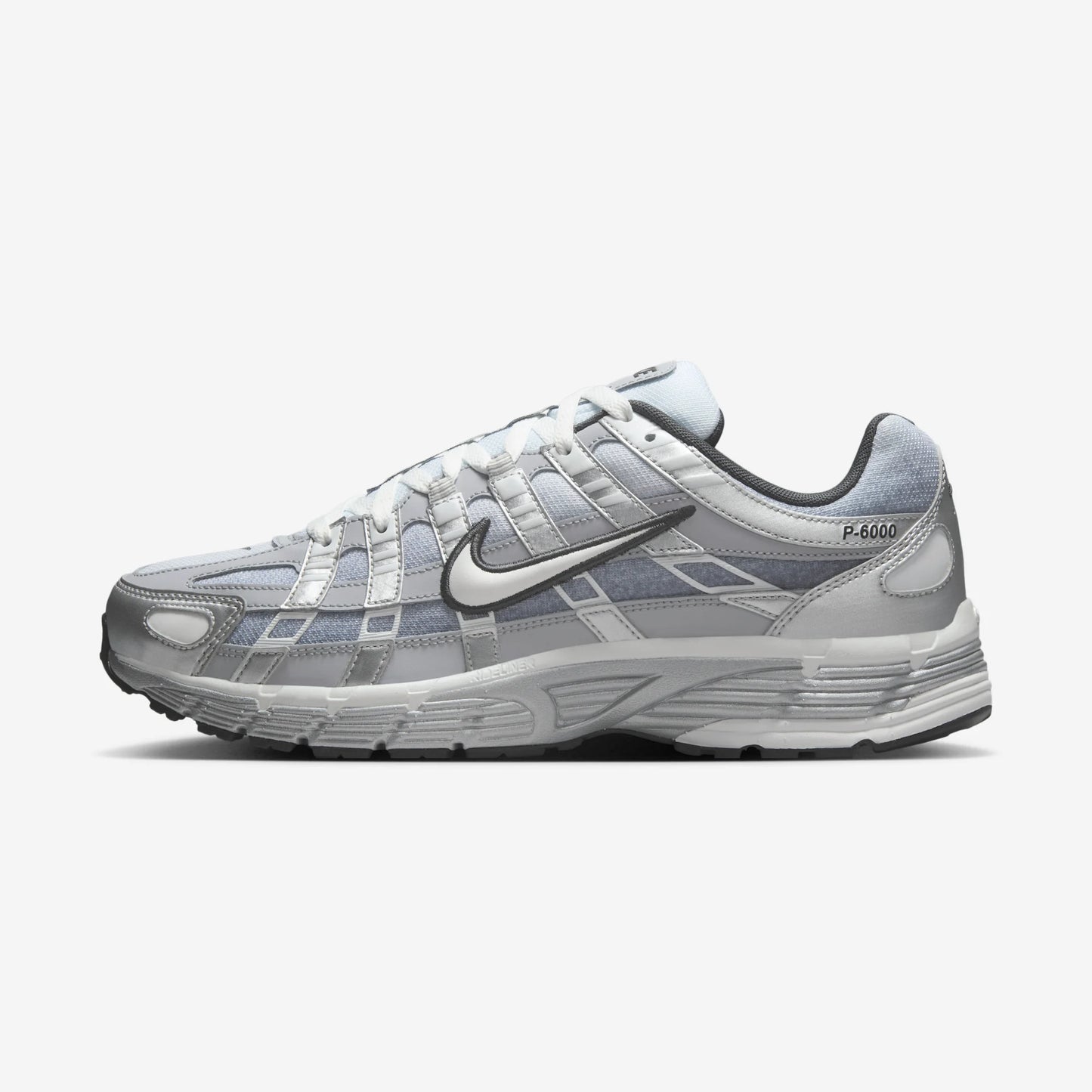 Nike P-6000 Metallic Silver Summit White-Wolf Grey