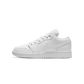 Jordan 1 Low Triple White Tumbled Leather (GS)