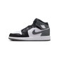 Jordan 1 Mid Black White Iron Grey
