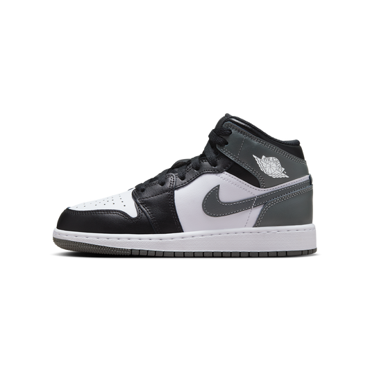 Jordan 1 Mid Black White Iron Grey