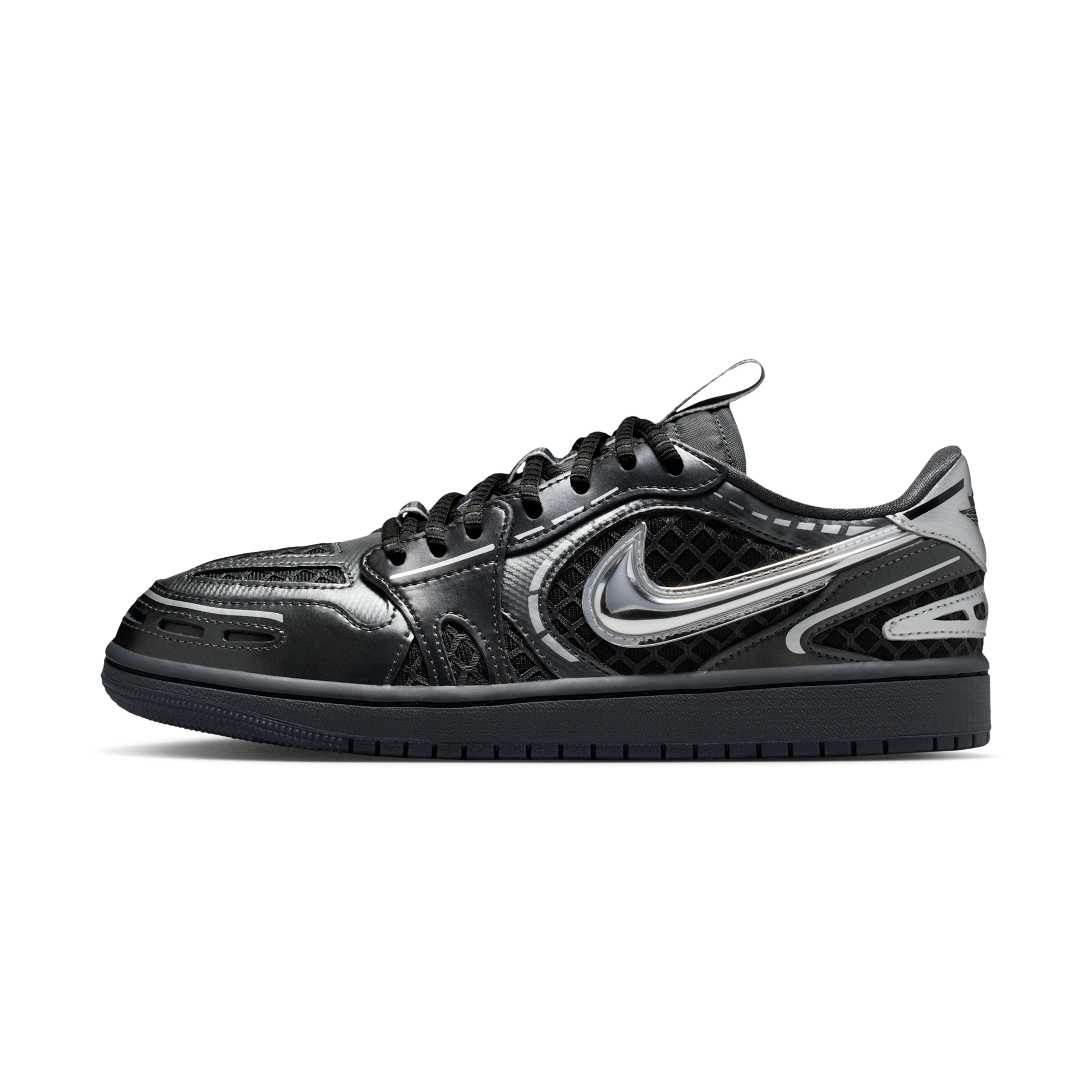 Jordan 1 Low Method of Make V3 Black Metallic Silver (Women's)