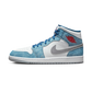 Jordan 1 Mid French Blue Fire Red