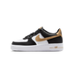 Nike Air Force 1 Low Black White Metallic Gold (GS)