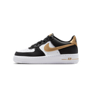 Nike Air Force 1 Low Black White Metallic Gold (GS)