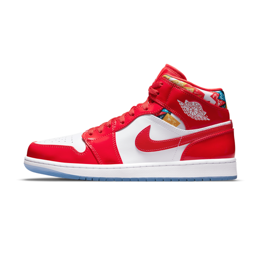 Jordan 1 Mid Barcelona Sweater Red Patent