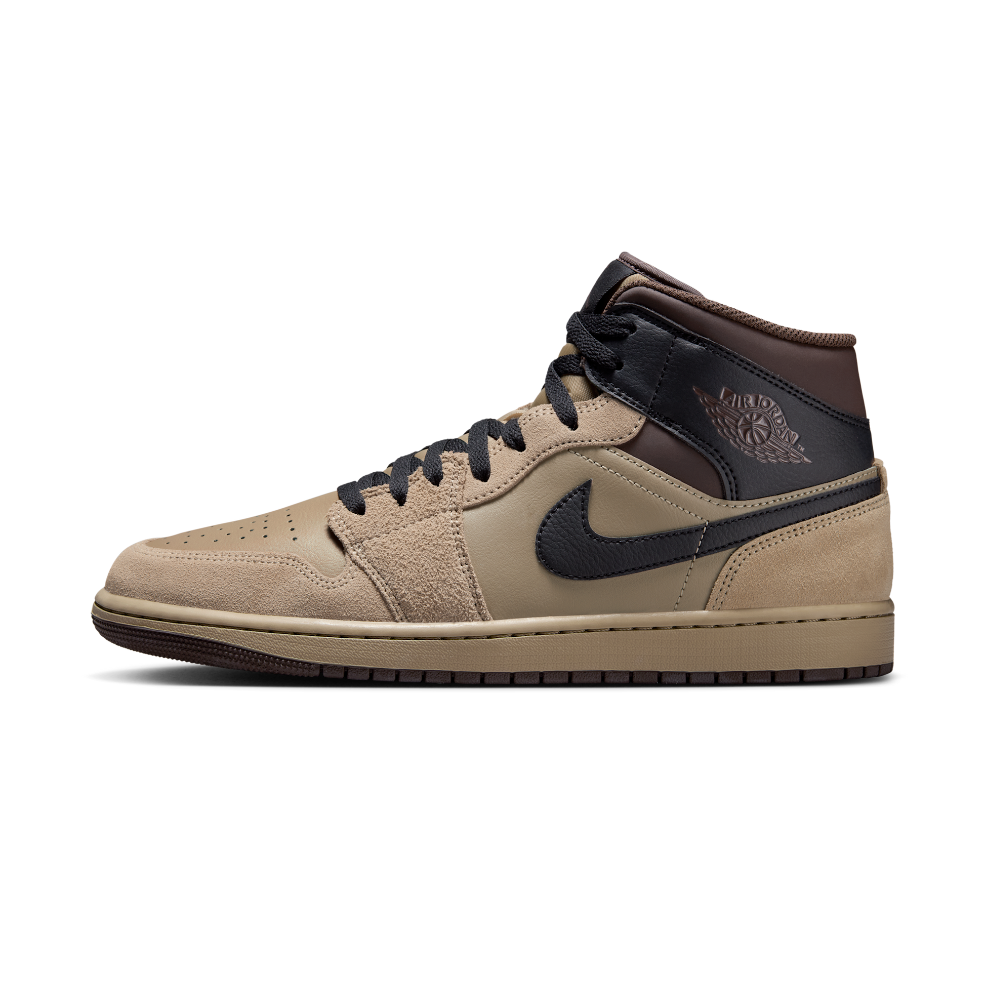 Jordan 1 Mid Khaki Baroque Brown