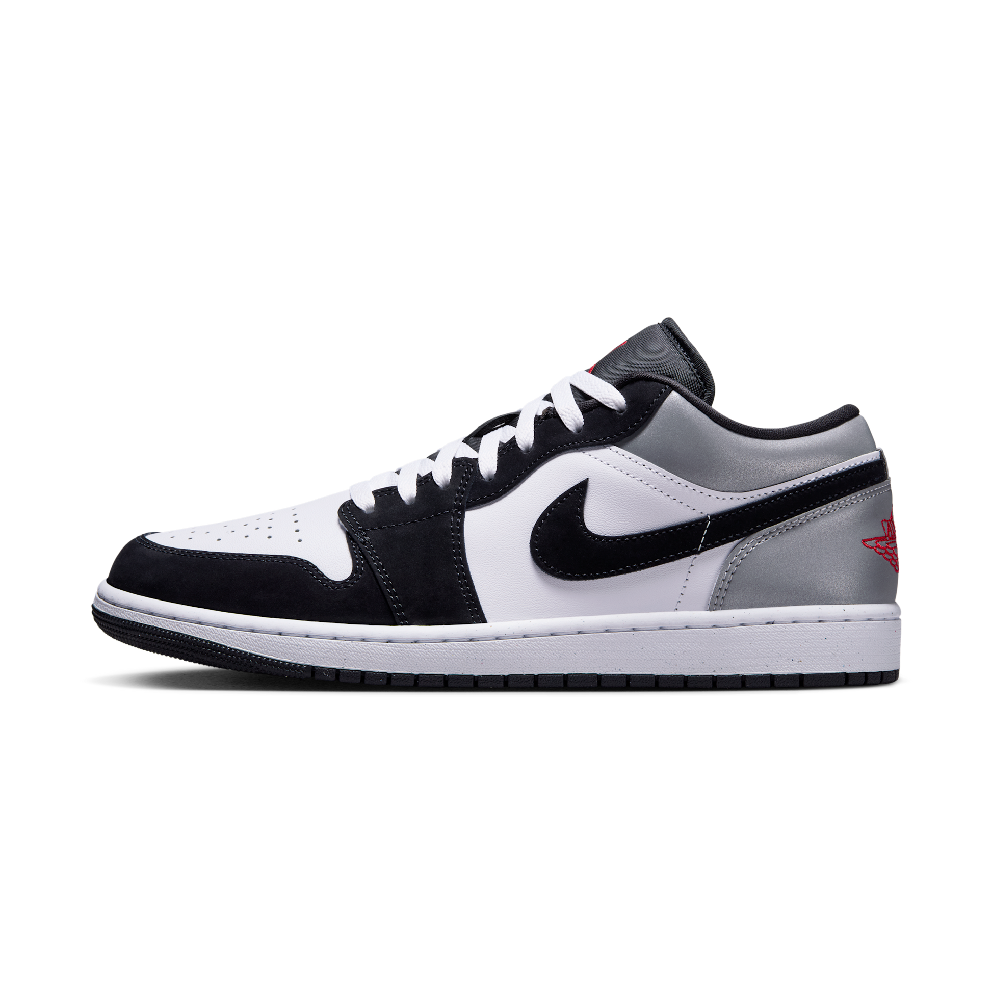 Jordan 1 Low SE White Fire Red Black Matte Silver