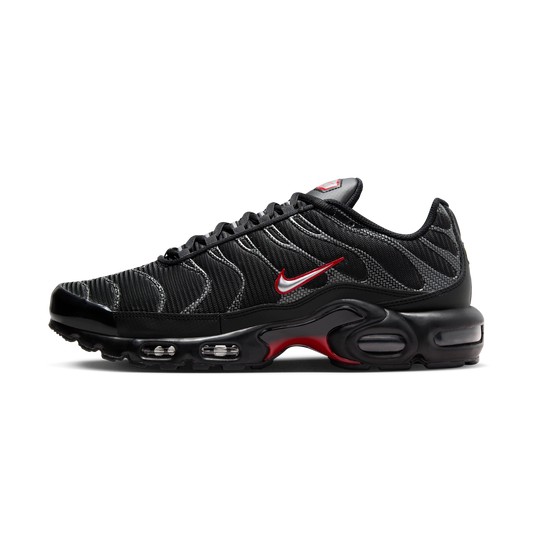 Nike Air Max Plus Black University Red Metallic Silver