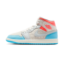 Jordan 1 Mid Sail Hot Lava Blue Chill (Women's)